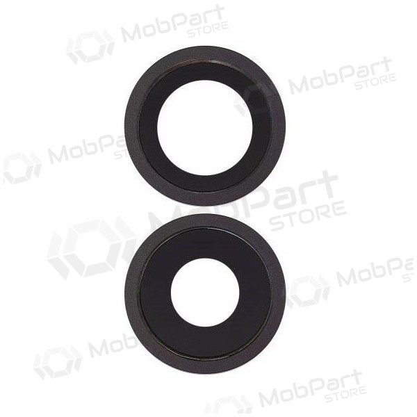 Apple iPhone 11 camera glas (2stuks) (zwart) (met een frame)