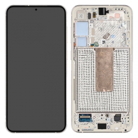 Samsung Galaxy S23+ scherm (kreminė) (met een frame) (origineel)