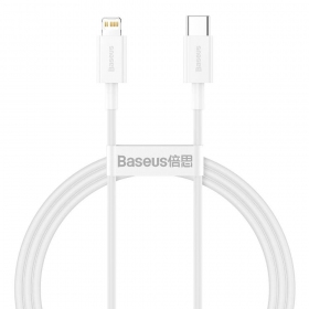 USB kabel Baseus Superior Type-C - Lightning PD 20W 1.0m (wit) CATLYS-A02