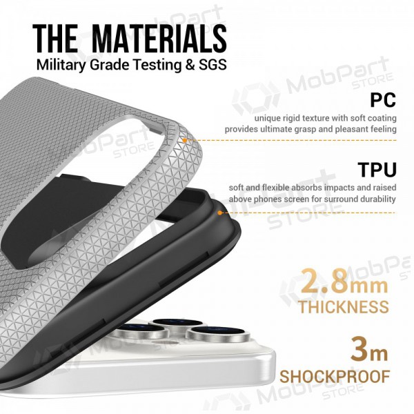 Apple iPhone 15 Pro hoesje „Perfectionists“ (zilverachtig)