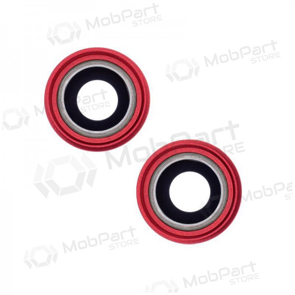 Apple iPhone 13 camera glas (2stuks) (rood) (met een frame)