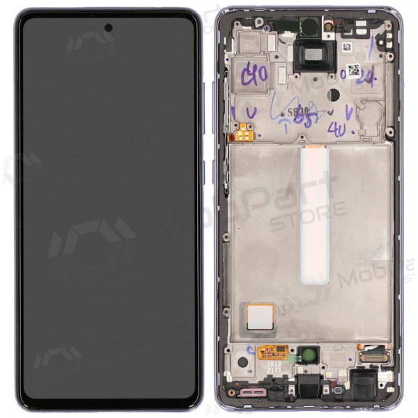 Samsung Galaxy A52 scherm (Purper) (met een frame) (origineel)