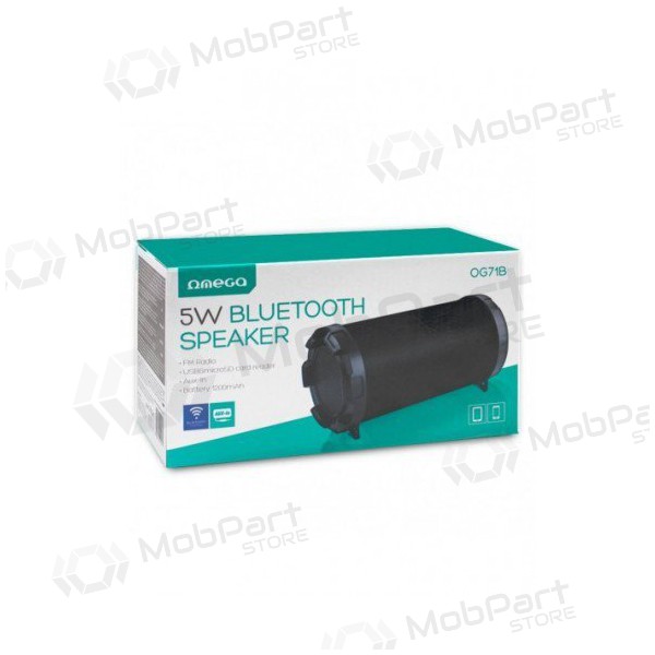 Bluetooth draagbare luidspreker OMEGA OG71 BAZOOKA (MicroSD, handsfree,FM, AUX) (zwart)