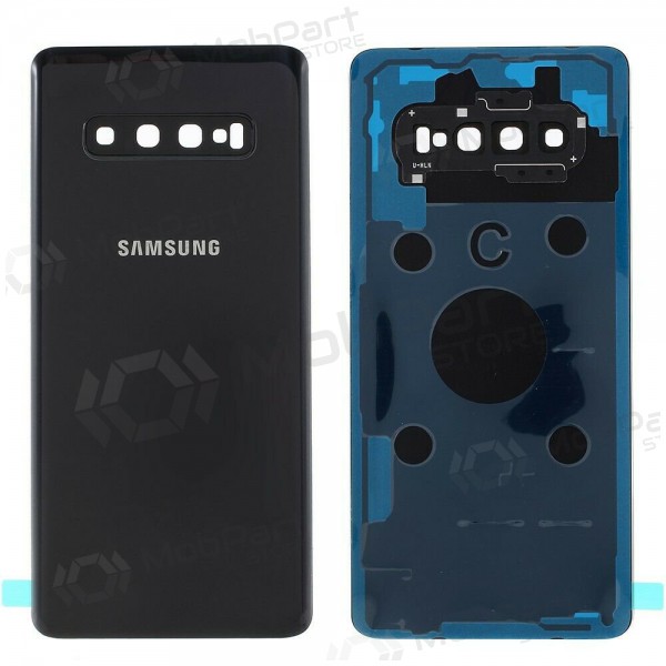 Samsung G975 Galaxy S10 Plus achterkant zwart (Prism Black) (gebruikt grade C, origineel)