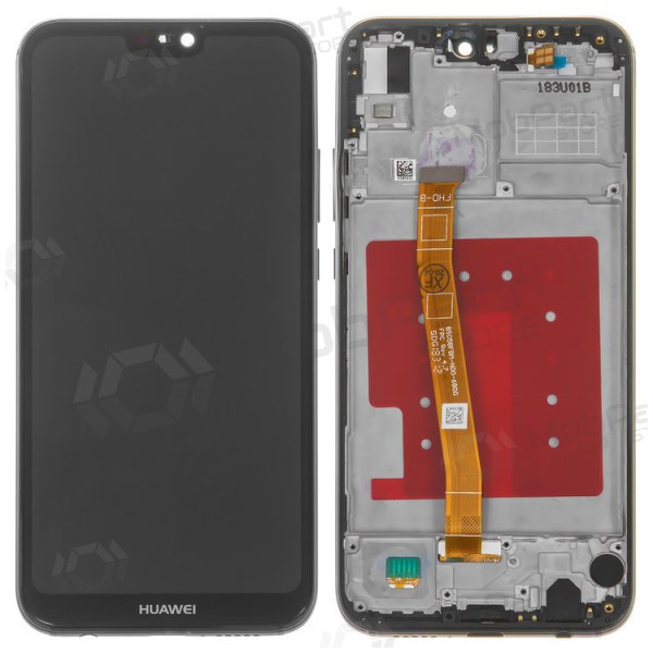 Huawei P20 Lite scherm (zwart) (met een frame) (gebruikt grade B, origineel)