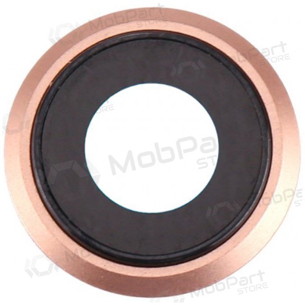 Apple iPhone 8 / SE 2020 camera glas (gouden) (met een frame)