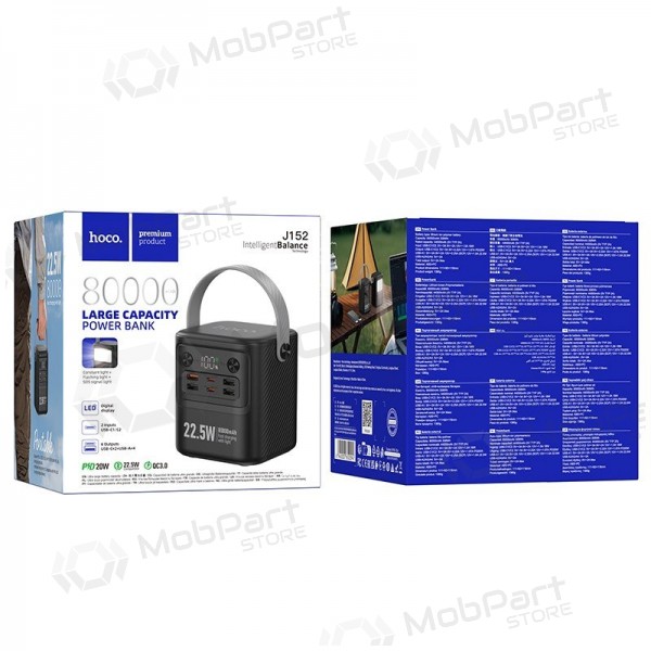 Powerbank Hoco J152 22.5W+PD20W 80000mAh zwart