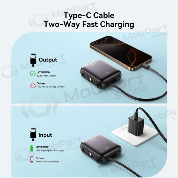 Externe batterij Power Bank Joyroom JR-PBF27 22.5W Mini 10000mAh zwart